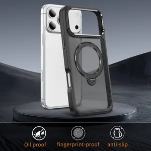 Phone Cases iPhone 17 Pro Max Phone Case 17 16 15 14 13 12 11 Pro Max 16 Plus with Degree Rotating Stand, Matte Back Cover [Military-Grade Shockproof] Anti-Yellowing, Anti-Drop, Anti-Han Trending Phone Case
