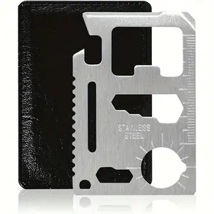 1Pcs Pack 11 in 1 Credit Card Multi-Tool,Wallet Survival Tactical Tool with Knife, Bottle Opener and More- Dad Gift for Men Father's Day Unique Gift NONE
