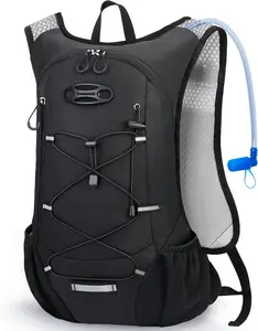 Running Hydration Backpack Lightweight 2L Water Bladder Hydro Daypack for Cycling Hiking Rave Men Women