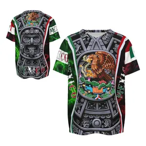 ⚽️Men's 2026 Mexico Soccer Jerseys, Mexican Soccer Jersey, Jerseys De Mexico, Mexican Aztec Calenda Graphic Retro Football Jersey