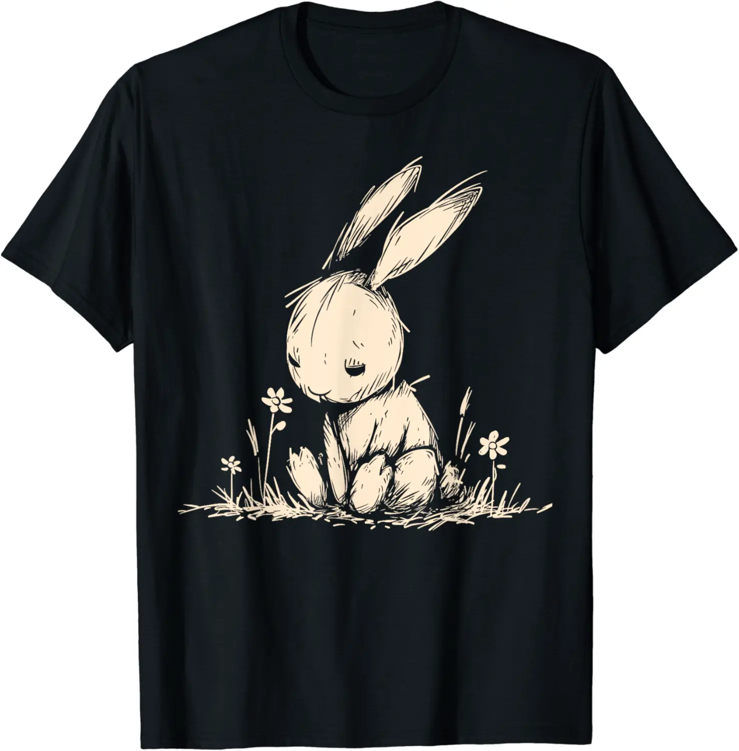 Grunge Bunny Rabbit Cute Goth Alt Losercore Sad Aesthetic T-Shirt - Rivkafia Shop 78B0CSXB293Y