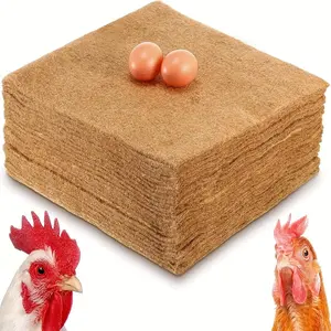 Natural Hemp Chicken Egg Mat, Reusable Hen Nest Mattress, Chicken Nest Inner Pads, Chicken Nesting Mat Suitable for Indoor and Outdoor Chicken Coops, Bird Cage