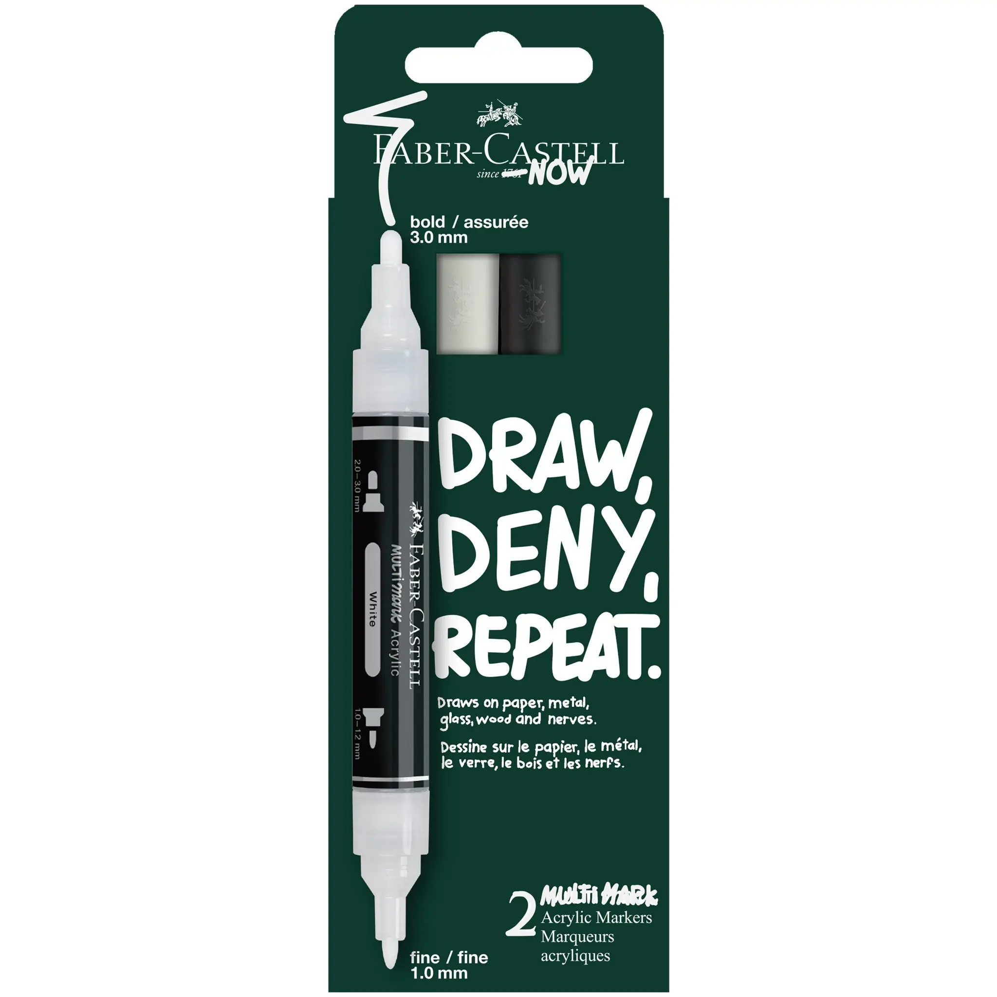 Multimark Acrylic Paint Markers - 2Ct Black & White - #FC186041