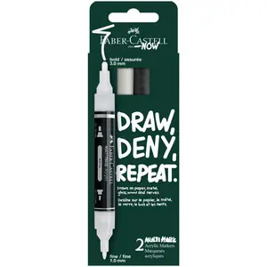 Multimark Acrylic Paint Markers - 2Ct Black & White - #FC186041