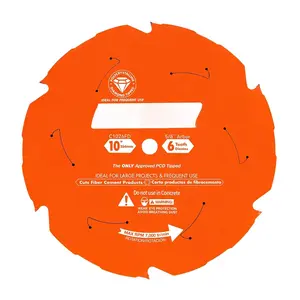 1 Pack 10 Inch 6T PCD Tipped Hardie  Fiber Cement Circular   with 5/8'' DMK Arbor, for Diablo 10'' Circular   D1006DH, Polycrystalline  Tipped, for Laminate Flooring