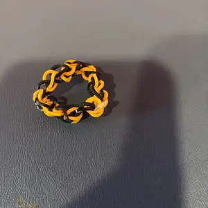 Orange and Black Chain Bracelet - Stylish Accessory for Everyday Wear