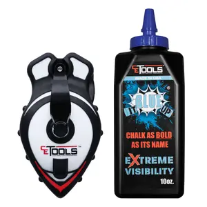 SnapBack Chalk Line with Releasable Tip® & Blue It Up 10oz Chalk