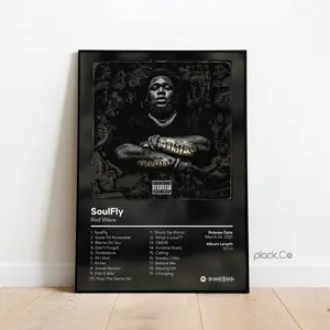 Rod Wave Soulfly Custom Album Print Hip Hop Wall Art , Poster ,No Frame