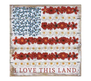 Sincere Surroundings 8" Floral Flag Land Love Pallet Petite