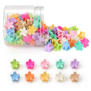 Mini Flower Hair Clips 100 count, Small Hair Clips Mini Claw Clips Cute Jaw Clips Hair Pins Hair Barrettes Hair Accessories for Women Girls  Teens