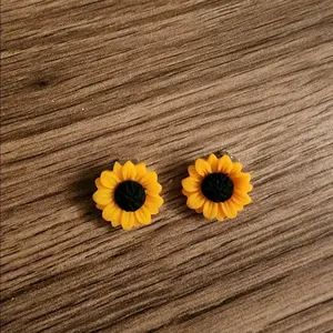 Sunflower Clip-On Earrings - Intricately Detailed, Non-Irritating Fit