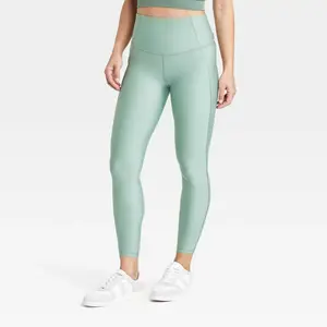 Women's Effortless Support High-Rise Pocketed 7/8 Leggings - All In Motion Sage Green XS