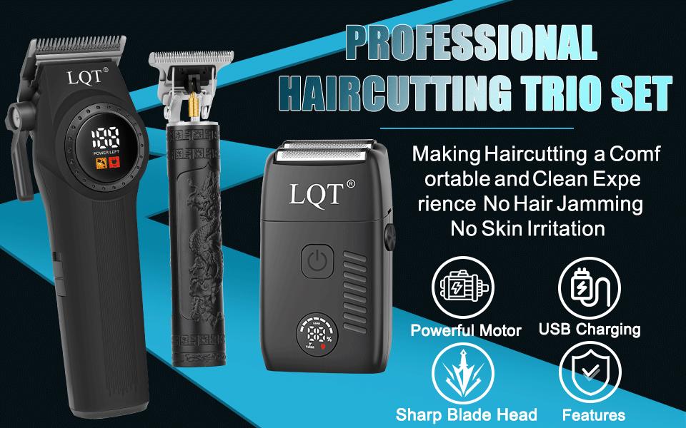 Professional Cordless Barber Clippers Sharp Blade No Snag Hair Cutting Tool Ultra Quiet  Easy to Clean Home & Barber Use