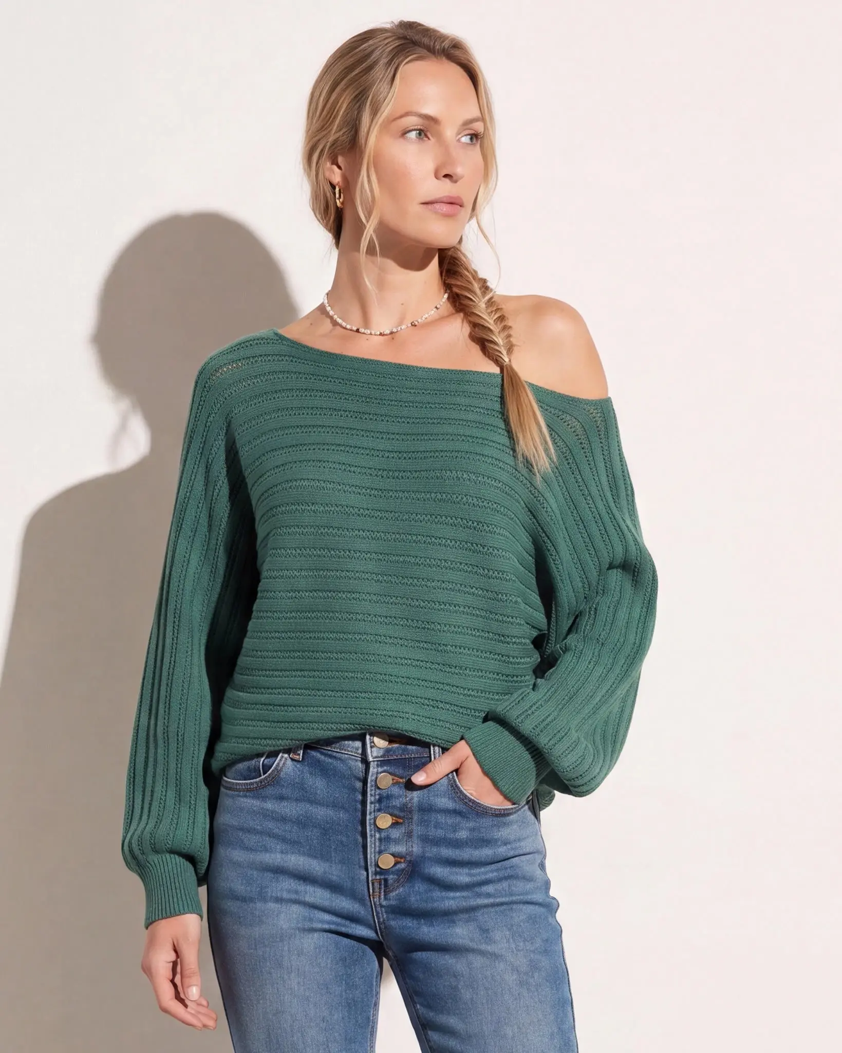 Open Weave Dolman Sweater