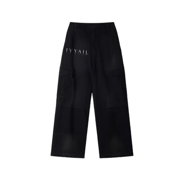 IVYAIL Sunfade Washed Fleece Cargo Pants