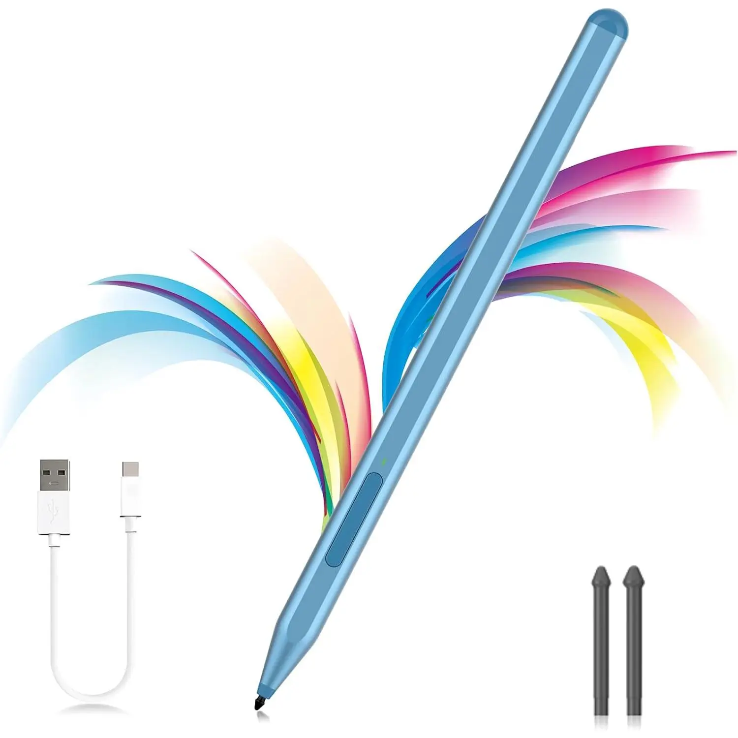 Stylus Pen for  Surface Pro12/11/10/9/8/X/7+/6/5/4/3, Surface Go 4/3/2/1, Surface Laptop1-5/Studio/Book 3/2/1 with Eraser Side Button,Palm Rejection,Tilt Function,1024