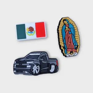 Virgen, Flag, Truck Shoe Charm Set