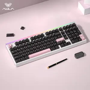 [New]AULA Hero 99 Hall Effect Mechanical Gaming Keyboard – Hero 68 Performance with Full-Size 99% Layout, 8K Hz, Magnetic Switches, RGB Light Box,PBT Keycaps