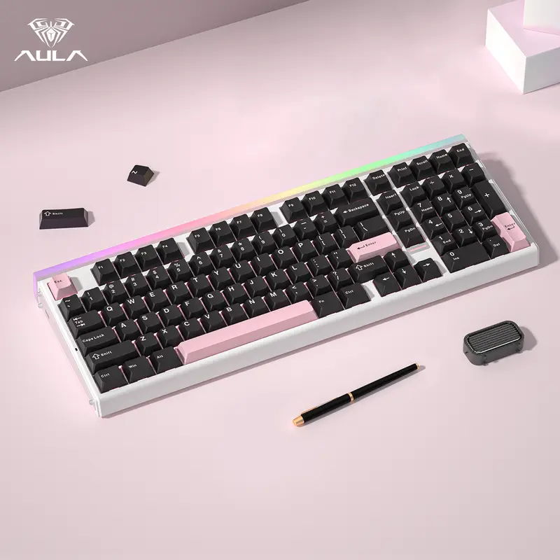 [New]AULA Hero 99 Hall Effect Mechanical Gaming Keyboard – Hero 68 Performance with Full-Size 99% Layout, 8K Hz, Magnetic Switches, RGB Light Box,PBT Keycaps,summerwins