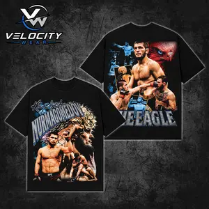 [Wear] Khabib Nurmagomedov Premium Cotton T-Shirt, Made In USA, UFC Fan T-shirt, Oversized T-shirt – Russian Eagle Fan Commemorative Gift, Streetwear Combat Sports Tee, Gift For Fan MMA, UFC Inspired T-Shirt.