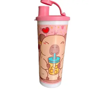 Capibara 16oz Cup with Adorable Design and Lid Featuring a Cute Capibara Character container water
