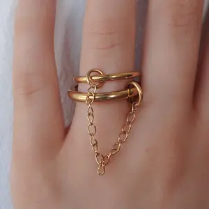 EVRY JEWELS Gold or Silver Plated Women's Hypoallergenic Keep Us Together Ring