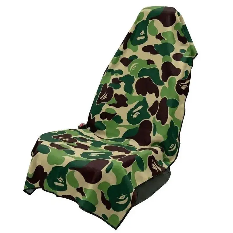 Dog Bones Camo Car Seat Cover Towel, Universal Auto Seat Protector, Pet Lover Seat Cover, Washable Quick Dry