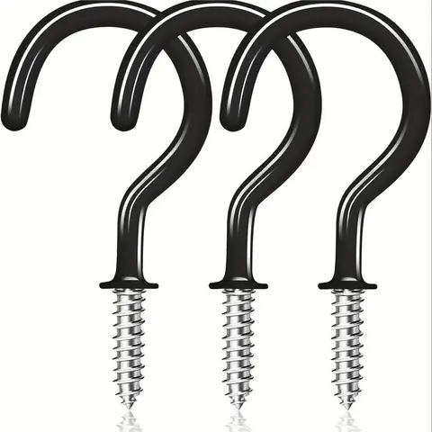 Ceiling Hooks, 20pcs/set Screw-in Wall Stable Hooks, Outdoor Garden Plant Hooks, Kitchen Cup Hooks, Great for Indoor & Outdoor Use, Light Ceiling Hooks, Home Organiser, U Shaped Hook, Storage Hooks, Wall Mount Hooks, Hanging Hooks