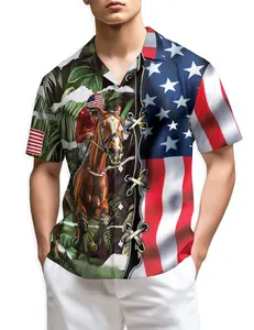 American Jockey Racing Hawaiian Shirt | For Men & Women Style 3D Printing Summer Casual Loose Short Sleeve Shirt Street Men Menswear Top