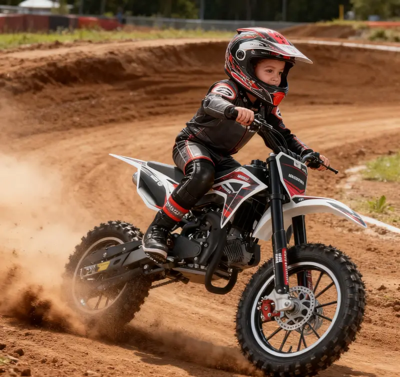 Explorinox Kids Dirt Bike:Children's electric toys car, Max Speed 30 KM/H, Professional Front & Rear Disc Brakes for Safe Riding (Black)