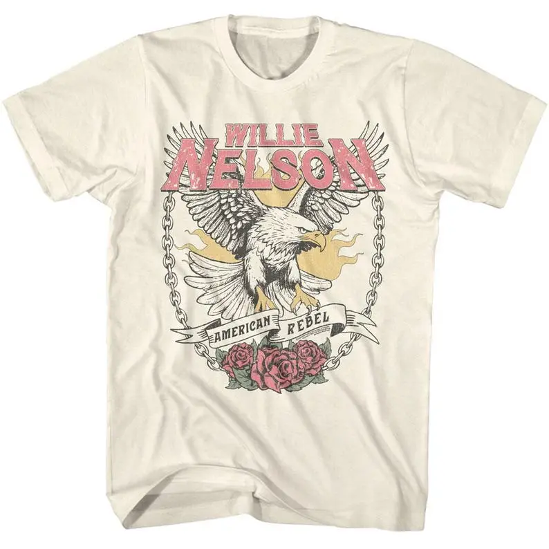 SALE UP TO 35% - Willie Nelson American Rebel Natural Shirts, Unisex Top Menswear, 100% Cotton, Gift For Men Women