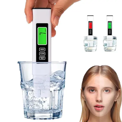 Four-In-One Water Quality Tester Pen, Measures Tds, Ec, Temperature, Alerts at 40ppm, Alert System, Ideal for Drinking Water, Aquarium, Swimming Pool, Pool Care, Bottled Water, Pool Testing, Pool Supplies