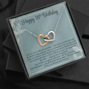 18th Birthday Necklace Message Card Jewelry Handmade Necklace 18th birthday gifts for girls necklace 18th birthday