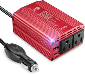 300W  Power Inverter - DC 12V to 110V AC  Plug Adapter with 30W USB-C & 18W USB-A Dual AC Outlet, Fast  Charger Adapter for Laptop, , Road Trip Essentials