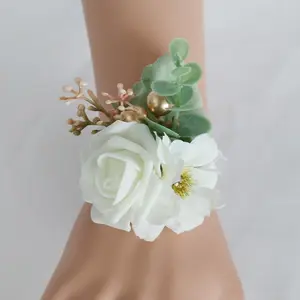 Artificial Flower Boutonniere, Men’s Suit Accessory, Wedding Groomsmen Faux Corsage Decoration