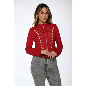 C6169 Red Military Jacket