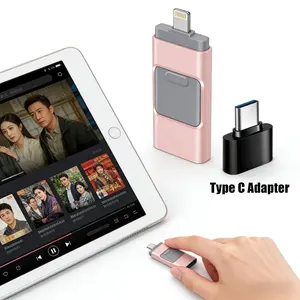 Ultra-Fast Flash Drive for iPhone & Type-C, 1tb/2tb USB 3.0 Memory Stick,USB Flash Drives, 4-In-1 External Storage, IdealGift