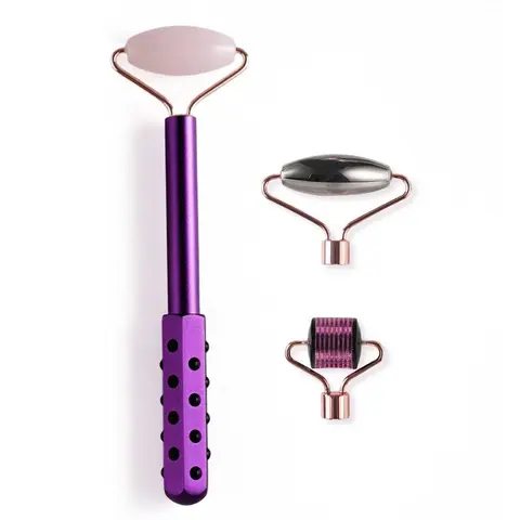 4-in-1 Facial Massager tool Jade/Metal Ice-Cooling Rollers Sculpt guasha tool for face Jawline & Lymphatic Drainage Massager Swelling-Reducing Rollers Personal Care Gift for Men & Women