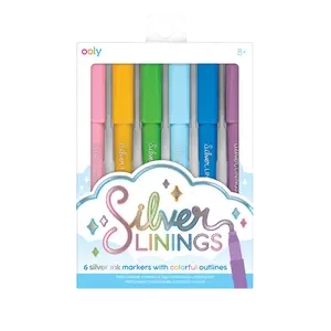 Silver Linings Outline Markers - Set of 6