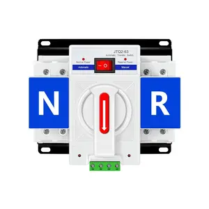 Dual Power Automatic Transfer Switch (ATS) - 2P 63A 110V 50/60Hz Changeover Switch for Generator, Household, Elevators, Firefighting, Photovoltaic Inverter (CB-2P 63A 110V)