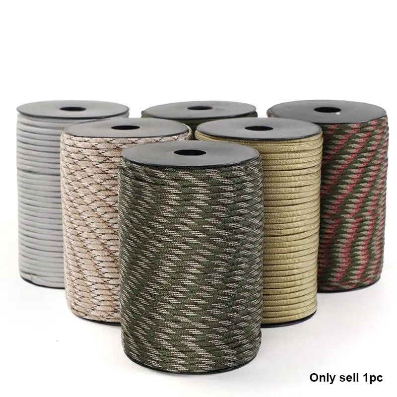 9-core Parachute Rope, 1 Piece Multifunctional Windproof Rope for Tent Construction, Fixed Backpack Storage, Clothes Drying, Bracelet Weaving, Camping & Hiking Accessories, Portable Outdoor Equipment, Camping Supplies, Camping Accessory