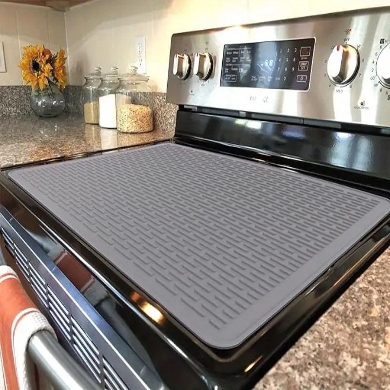 Silicone Stove Mat for Summer, Sink Mat, Electric Stove Top Cover, Heat Insulation Mat, Drying Mat, Home Kitchen Appliance Parts