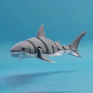 3D Printed Small Animal Joint Flexible New Model, Realistic Shark and Killer Whale Replica, Perfect for Collectors and Enthusiasts