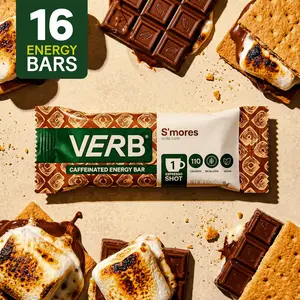 S’mores Caffeinated Energy Bars – 16 Pack (26g Each) Plant Based Snack