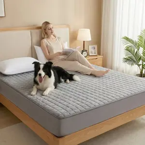 1PC Waterproof Mattress Protector (without pillowcase and pillow), Noiseless Deep Pocket Fitted Sheet, Soft & Comfortable Bed Cover, Available in Multiple Sizes, Durable and Machine Washable, Ideal for Bedroom and Home Use para colchon  bed sheet set