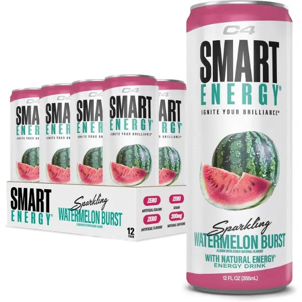 Sugar Free Performance Fuel & Nootropic Brain Booster, Coffee Substitute or Alternative | Watermelon Burst 12 Oz - 12 Pack campingessentials