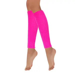 Wrapables 80's Style Neon Fluorescent Ribbed Leg Warmers