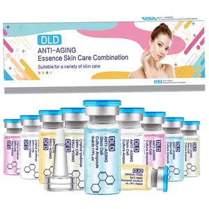DLD Anti-Aging Essence Skin Care Combination 10 Vials Serum Set with Hyaluronic Acid Hexapeptide VC Oligopeptide & Niacinamide for Daily Micro-Particle Hydrotherapy,It's A Great Gift For Mom On Mother's Day.