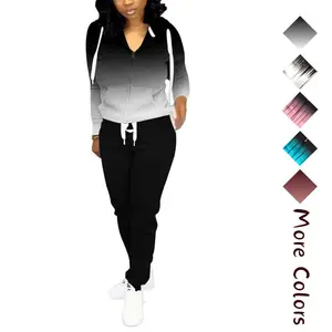 Two Piece Outfits for Women Tracksuit Sweat Suits Workout Jogging Sets Loungewear with Pocket