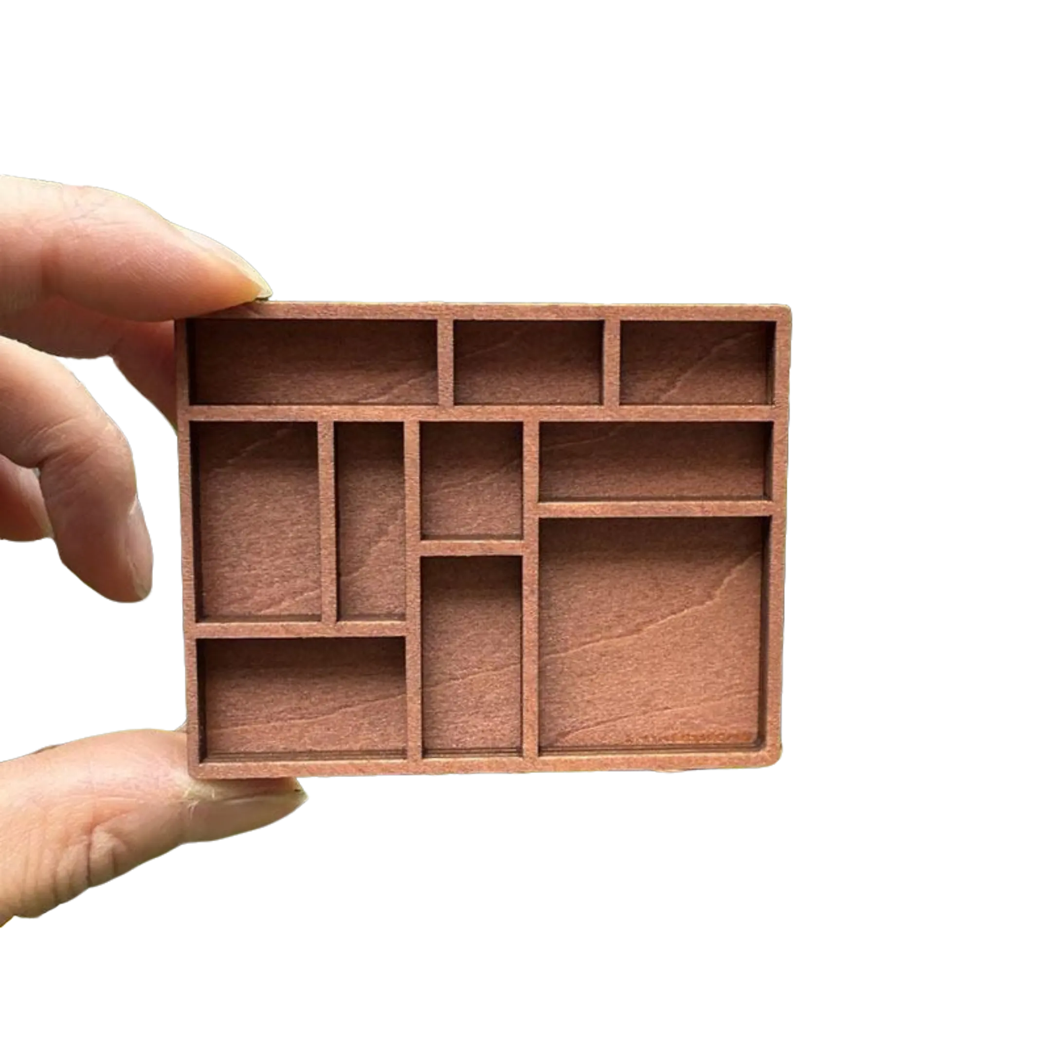 Handcrafted Solid Wood Mini Display Shelf, Space‑Saving Rustic Organizer for Garden, Patio & Dollhouse Decor